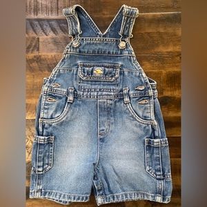 Vintage Gymboree Baby Boy Overall Denim Overall Shorts 12-18 Months EVC